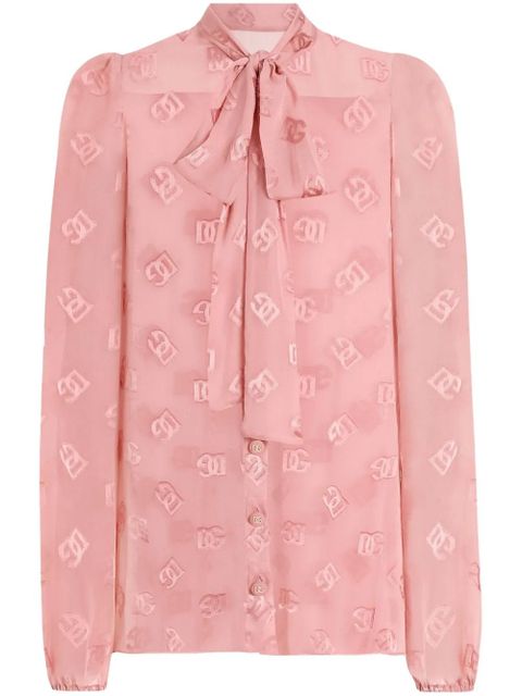 Dolce & Gabbana DNA logo-devoré shirt - Pink - zdjęcie produktu nr 1
