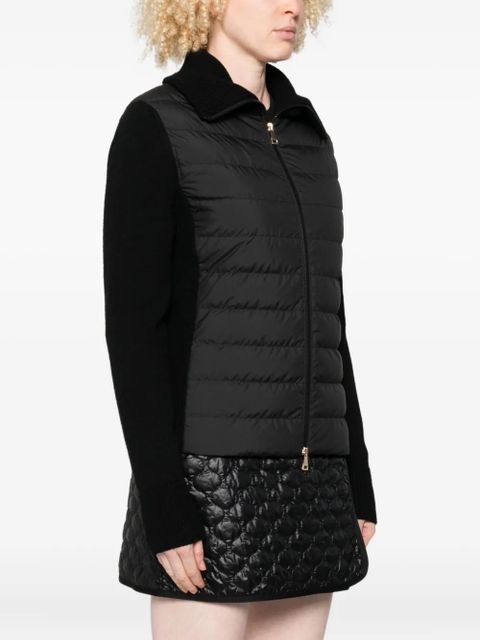 Moncler quilted knit-panel puffer jacket - Black - zdjęcie produktu nr 2