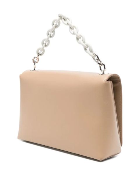 Balenciaga chain-link flap shoulder bag - Neutrals