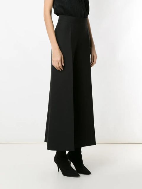 Valentino Garavani cropped wide-leg tailored trousers - Black
