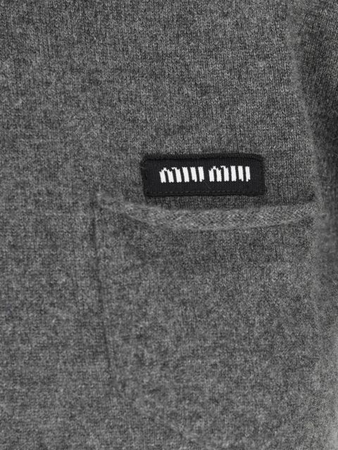 Miu Miu buttoned pocket T-shirt - Grey