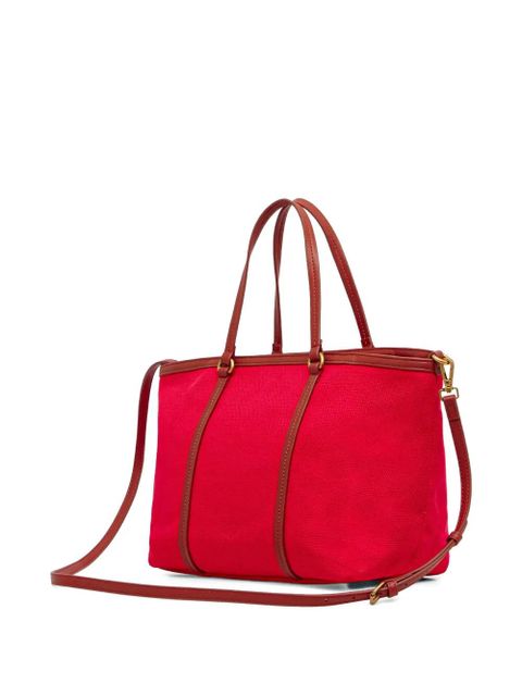 PINKO medium Shopper logo-plaque tote bag - Red - zdjęcie produktu nr 2