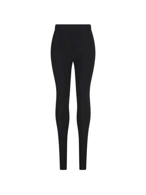 Gucci gg motif ribbed leggings - Black