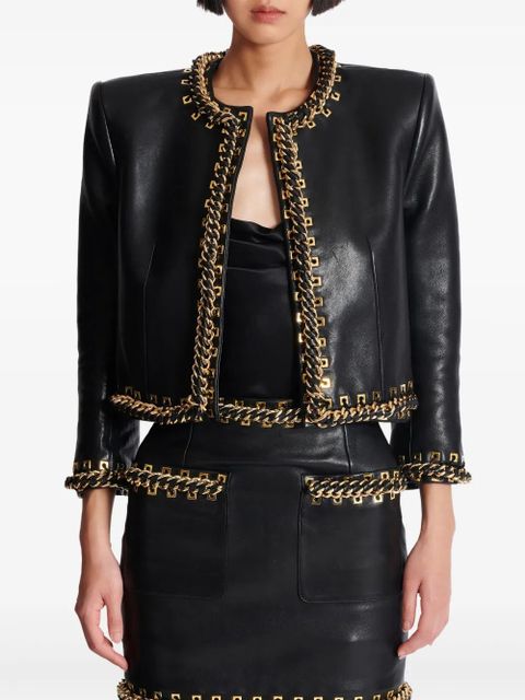 Balmain chain detailing jacket - Black