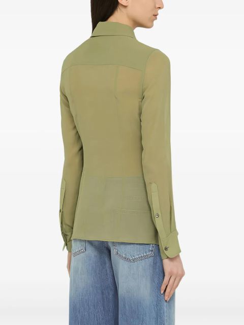 AMI Paris silk shirt - Green