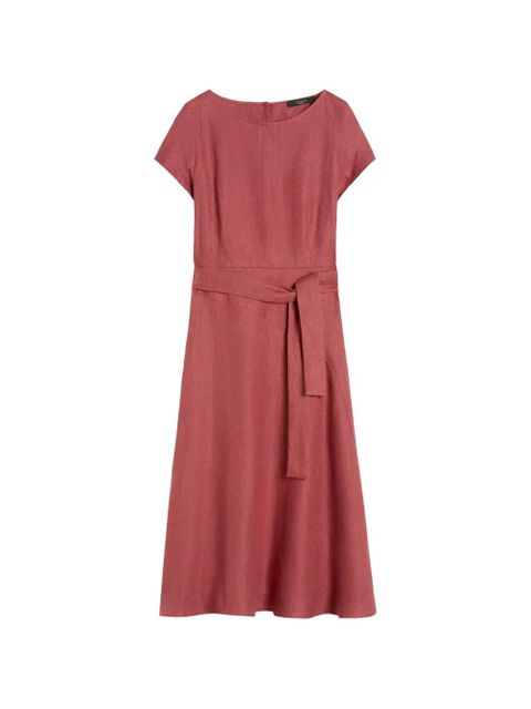 Max Mara belted linen midi dress - Red - zdjęcie produktu nr 1