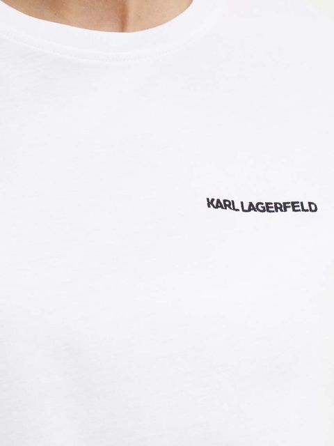 Karl Lagerfeld t-shirt bawełniany damski kolor biały 245W1714