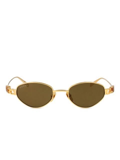 Gucci Eyewear oval-frame sunglasses - Gold - zdjęcie produktu nr 1
