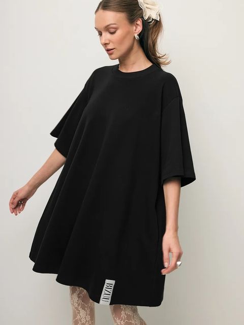 BIZUU sukienka oversize z bawełną - zdjęcie produktu nr 1