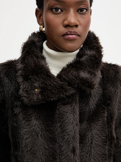 Fracomina płaszcz kolor brązowy FR25WC4002O44501