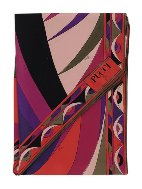 PUCCI Vivara-print silk scarf - Red - zdjęcie produktu nr 1
