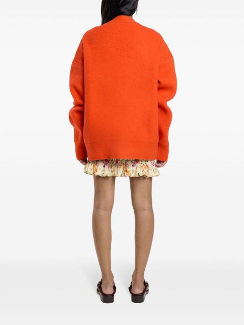 Rabanne oversized wool cardigan - Orange