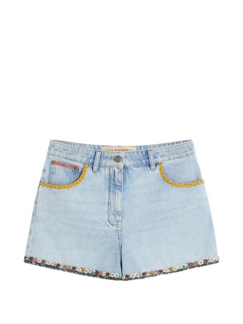 Valentino Garavani embroidered denim shorts - Blue - zdjęcie produktu nr 1