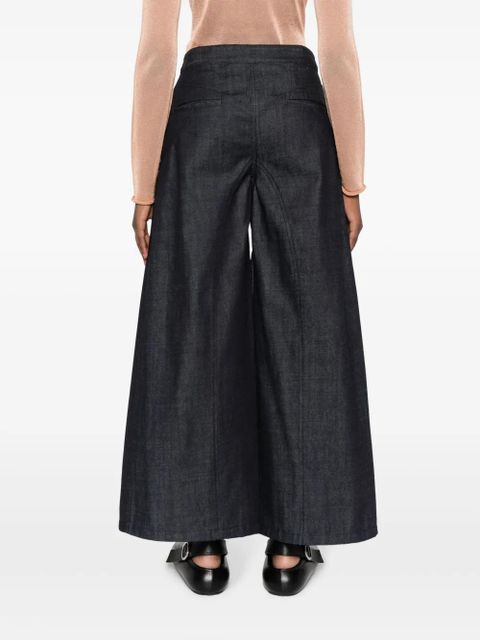 Jil Sander cropped wide-leg trousers - Blue - zdjęcie produktu nr 2