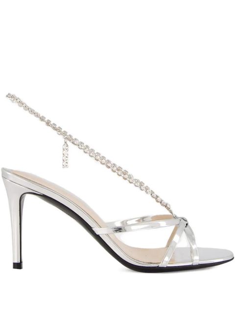 Gucci crystal-embellished high-heel sandals - Grey - zdjęcie produktu nr 1