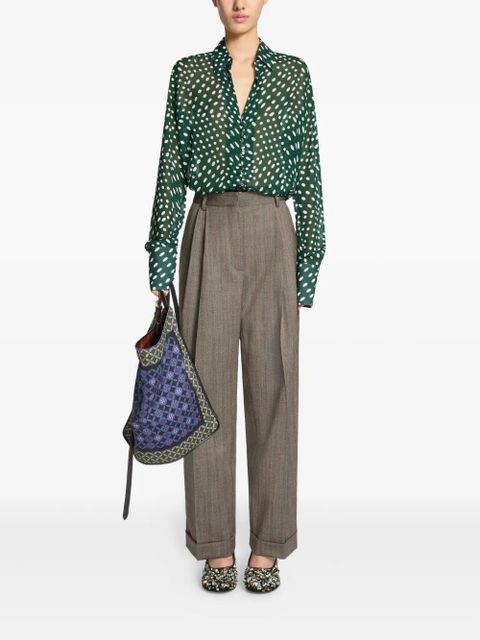 DRIES VAN NOTEN pleated trousers - Grey - zdjęcie produktu nr 2