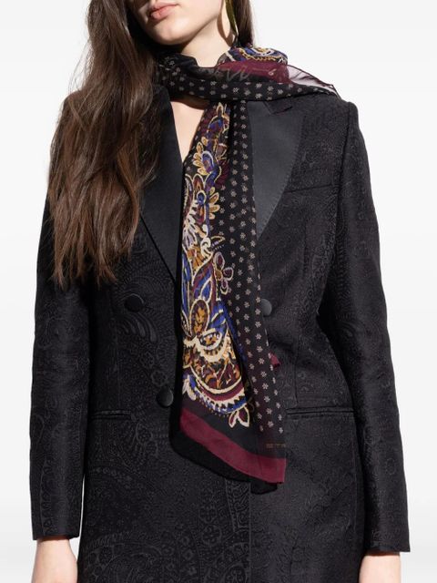 ETRO paisley-print scarf - Black