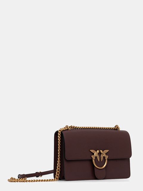 Pinko torebka skórzana kolor brązowy 100941 A0F1 - zdjęcie produktu nr 2