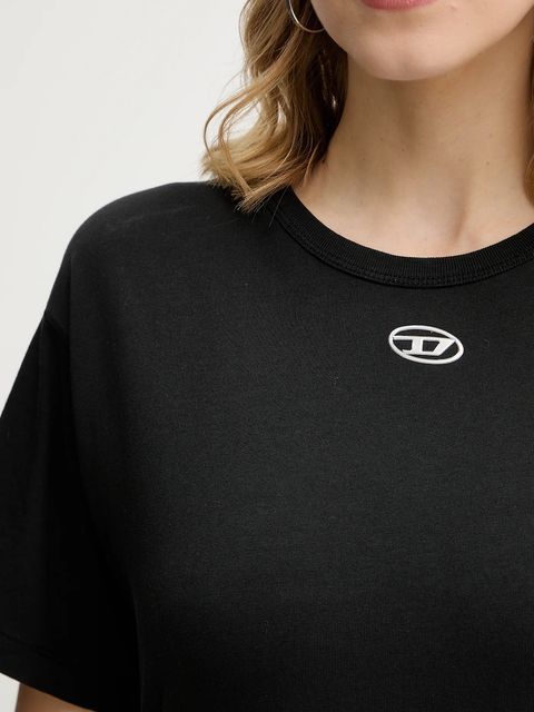 Diesel t-shirt bawełniany T-NORMY-OD-S1 damski kolor czarny A20399.0JMBB