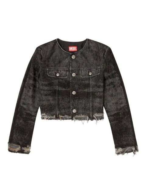 Diesel frayed-hem denim jacket - Grey - zdjęcie produktu nr 1