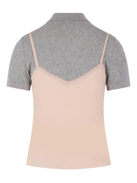 Miu Miu cotton polo top - Grey - zdjęcie produktu nr 2