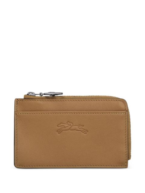 Longchamp Le Pliage zippered leather cardholder - Brown - zdjęcie produktu nr 1