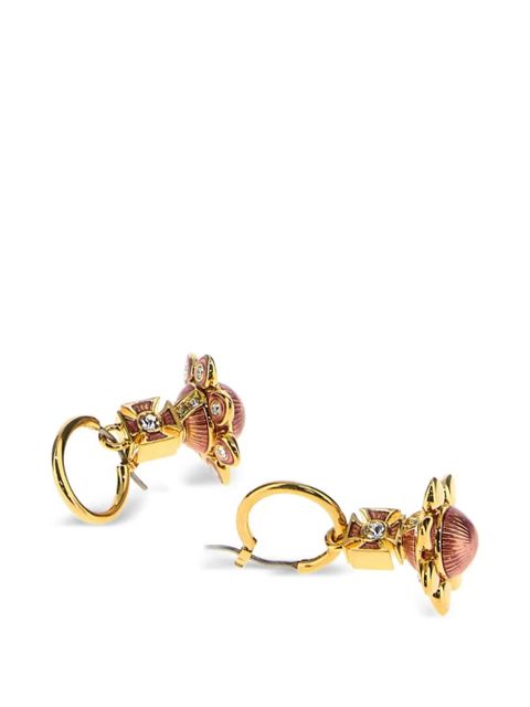 Vivienne Westwood Capucine crystal enamel earrings - Gold