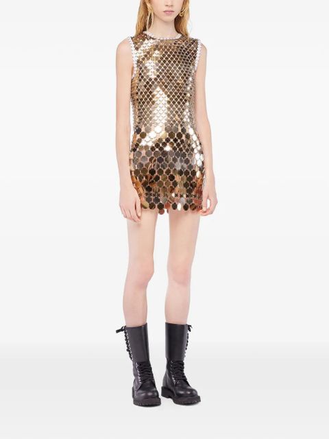 Rabanne stud assembly mini dress - Gold
