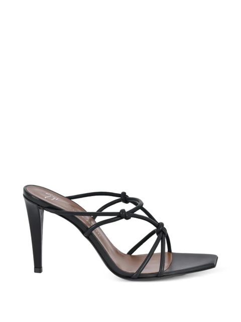 Giuseppe Zanotti knotted detail square toe mules - Black - zdjęcie produktu nr 1