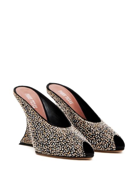 Paris Texas embellished open-toe mules - Black