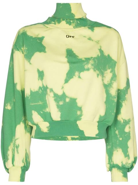 Off-White high-neck cloud print sweatshirt - Green - zdjęcie produktu nr 1