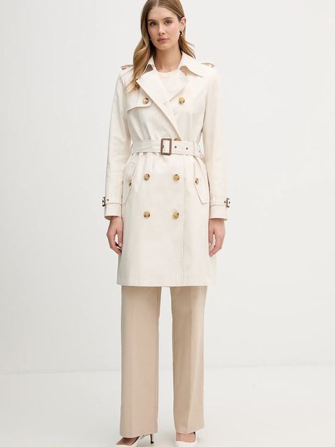 Joseph Ribkoff spodnie damskie kolor beżowy szerokie high waist 261040