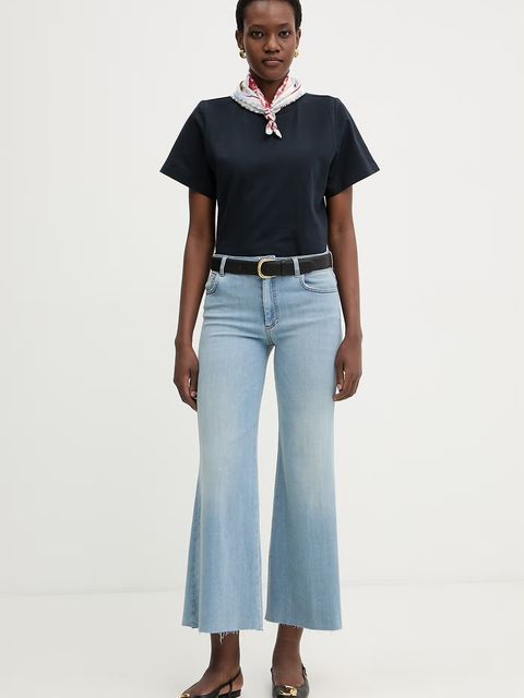 Marella t-shirt damski bawełniany z elastanem Emme by Marella - zdjęcie produktu nr 1