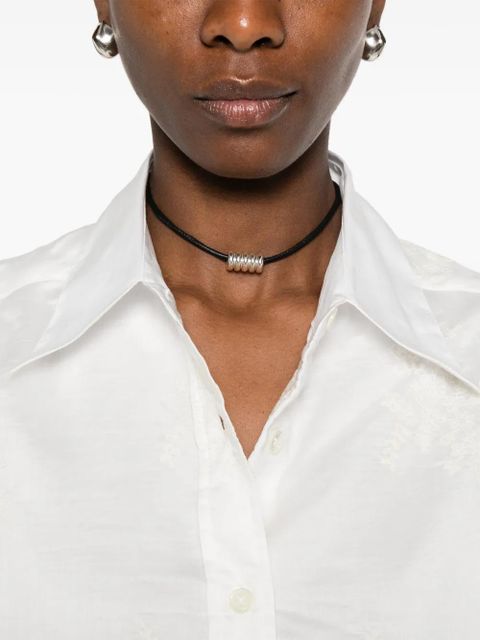 OUR LEGACY lace-trim shirt - White