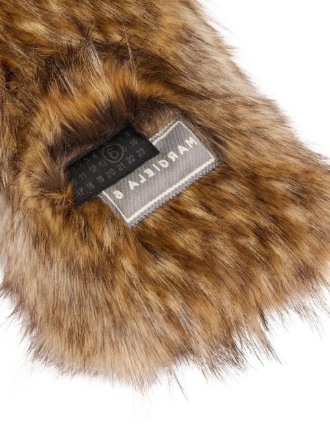 MM6 Maison Margiela faux-fur scarf - Brown - zdjęcie produktu nr 2
