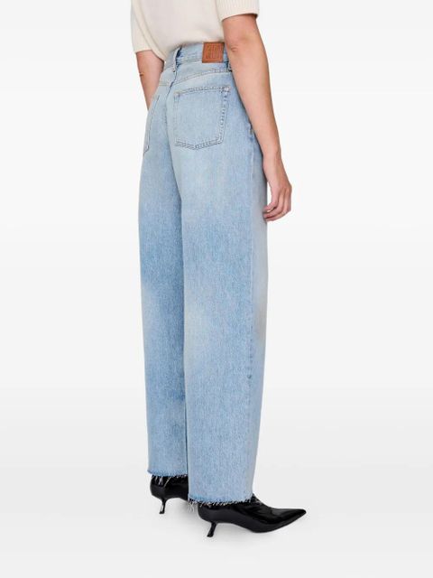 ANINE BING Manon frayed-hem jeans - Blue