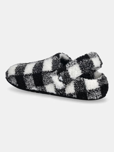 Crocs kapcie Classic Buff Check Cozzzy Slipper kolor biały 210755