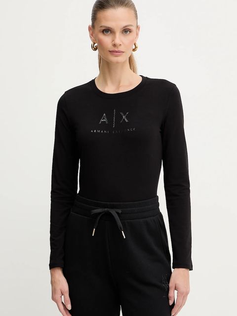 Armani Exchange longsleeve kolor czarny XW001365 AF16294 - zdjęcie produktu nr 1
