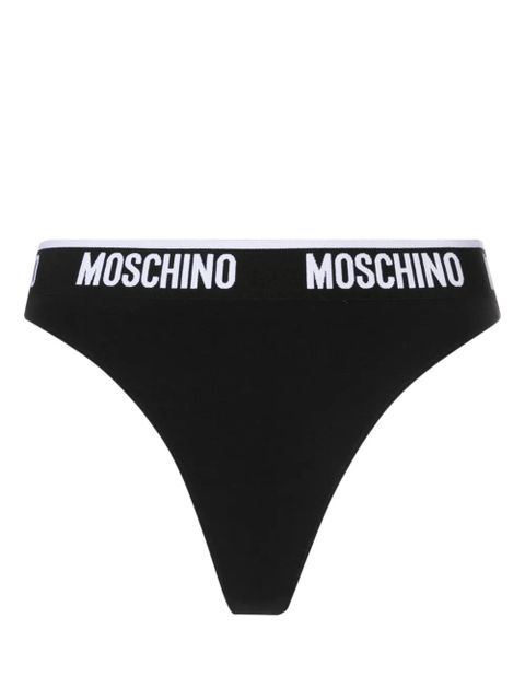 Moschino logo-waistband stretch-cotton briefs - Black - zdjęcie produktu nr 1