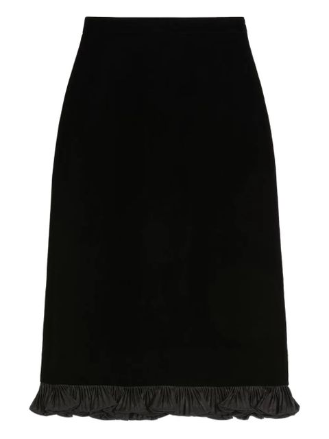 Valentino Garavani sablé velvet skirt - Black - zdjęcie produktu nr 1