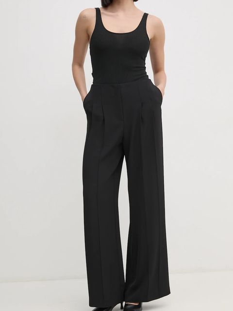 Sandro Ferrone spodnie damskie kolor czarny szerokie high waist SFS15YBEALGHERO - zdjęcie produktu nr 1