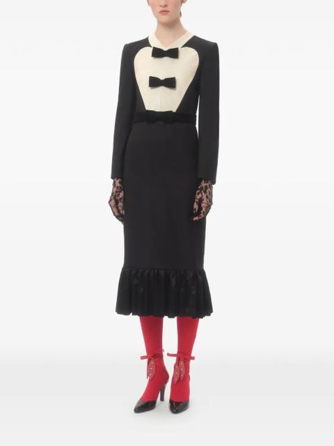 Valentino Garavani bow-detail midi dress - Black