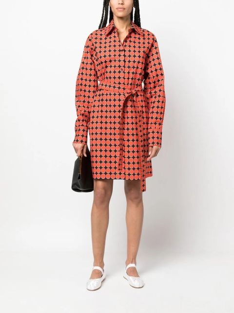 Sportmax monogram-print shirt dress - Black