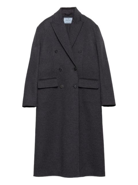 Prada double-breasted double cashwool coat - Grey - zdjęcie produktu nr 1