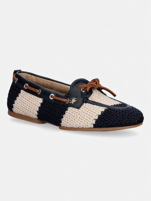 Tommy Hilfiger mokasyny damskie TH FLEX BOAT SHOE CROCHET - zdjęcie produktu nr 1