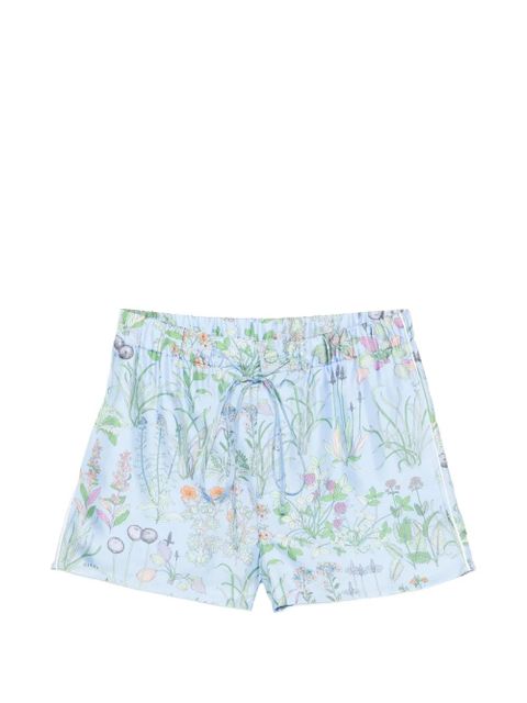 Gucci floral-print drawstring shorts - Blue - zdjęcie produktu nr 1
