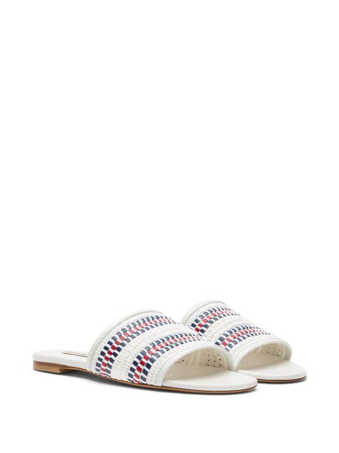 Casadei Amalfi woven flat sandals - White - zdjęcie produktu nr 2