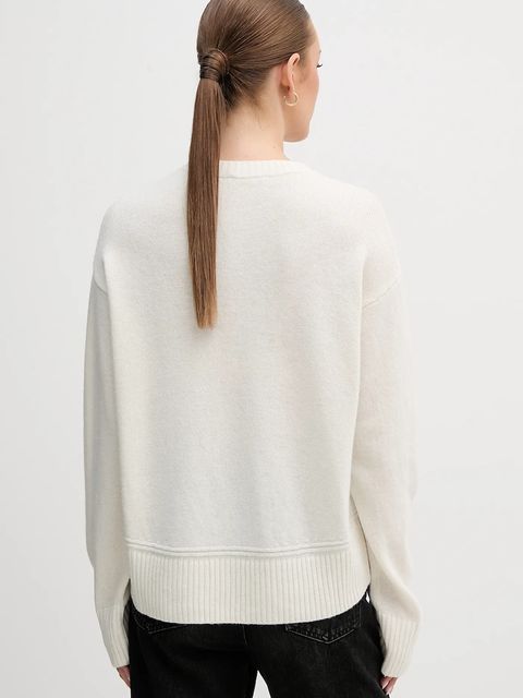 United Colors of Benetton sweter z dodatkiem wełny damski kolor beżowy 1244D10BC