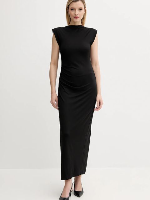 Answear.LAB sukienka kolor czarny maxi dopasowana - zdjęcie produktu nr 1