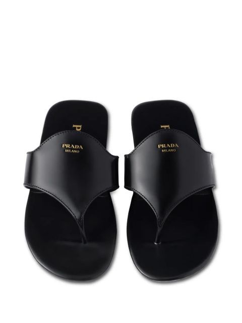 Prada strappy flat sandals - Black